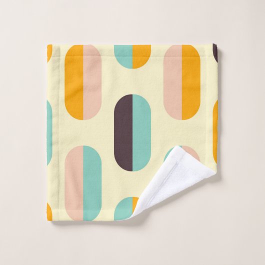 Seamless geometric pattern in retro vibes bad handdoek (Wasdoekje)