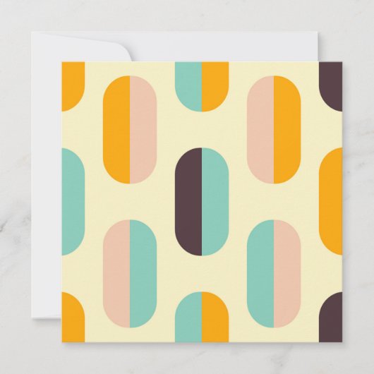 Seamless geometric pattern in retro vibes bedankkaart (Voorkant)