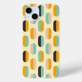 Seamless geometric pattern in retro vibes iPhone 15 mini hoesje