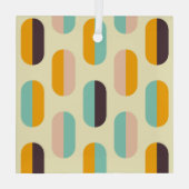 Seamless geometric pattern in retro vibes glas ornament (Achterkant)