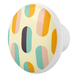 Seamless geometric pattern in retro vibes keramische knop