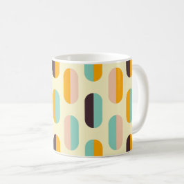 Seamless geometric pattern in retro vibes koffiemok