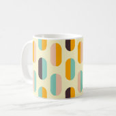 Seamless geometric pattern in retro vibes koffiemok (Voorkant links)
