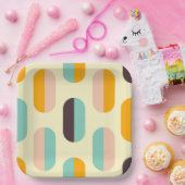 Seamless geometric pattern in retro vibes papieren bordje (Feest)