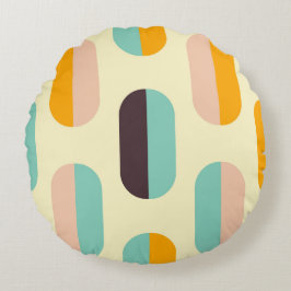 Seamless geometric pattern in retro vibes rond kussen