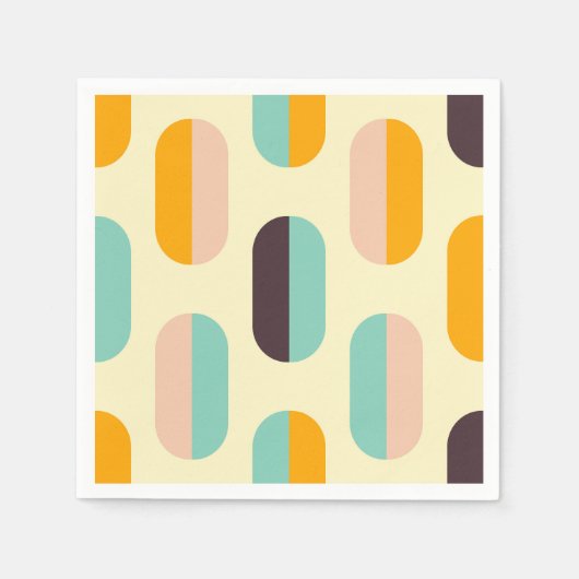 Seamless geometric pattern in retro vibes servet (Voorkant)