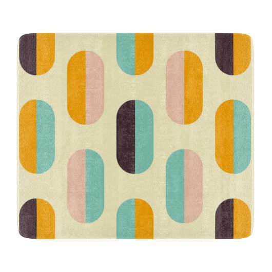 Seamless geometric pattern in retro vibes snijplank (Voorkant)