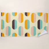 Seamless geometric pattern in retro vibes strandlaken (Voorkant)