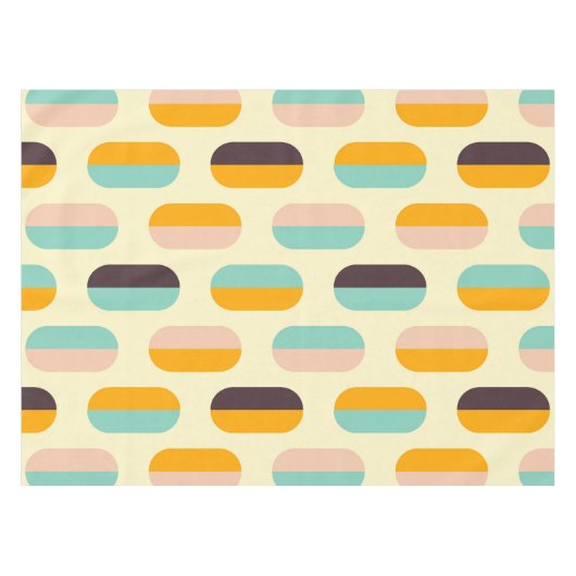 Seamless geometric pattern in retro vibes tafelkleed (Voorkant (Horizontaal))