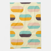 Seamless geometric pattern in retro vibes theedoek (Verticaal)