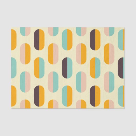 Seamless geometric pattern in retro vibes tissuepapier (Voorkant)