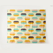 Seamless geometric pattern in retro vibes wandkleed (Voorkant (horizontaal))