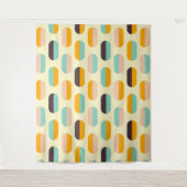 Seamless geometric pattern in retro vibes wandkleed (Voorkant)