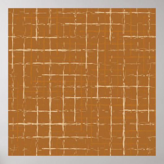 Seamless geometric pattern with abstract brush str poster (Voorkant)