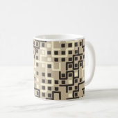 Seamless geometric pattern with colored elements, koffiemok (Voorkant rechts)
