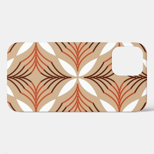 Seamless geometric pattern with flowers Case-Mate iPhone case (Achterkant (horizontaal))