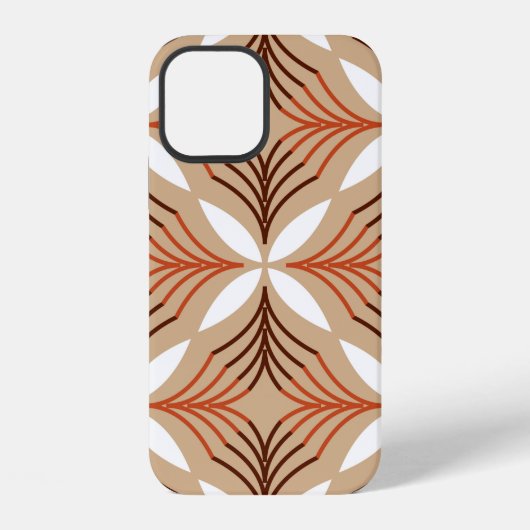 Seamless geometric pattern with flowers iPhone hoesje (Achterkant)