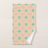 Seamless geometric pattern with teal pentagons bad handdoek (Handdoek)