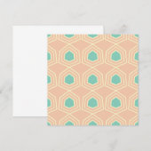 Seamless geometric pattern with teal pentagons bedankkaart (Voorkant / Achterkant)
