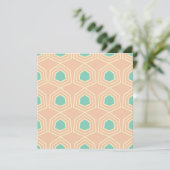 Seamless geometric pattern with teal pentagons bedankkaart (Staand voorkant)