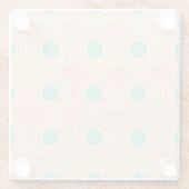 Seamless geometric pattern with teal pentagons glazen onderzetter (Achterkant)