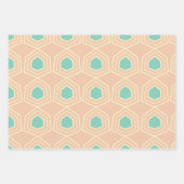 Seamless geometric pattern with teal pentagons inpakpapier vel (Voorkant)