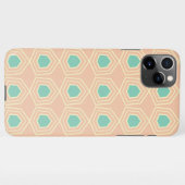 Seamless geometric pattern with teal pentagons iPhone hoesje (Achterkant horizontaal)