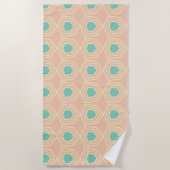 Seamless geometric pattern with teal pentagons strandlaken (Voorkant)