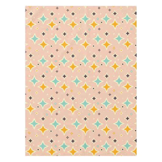 Seamless geometric pattern with teal pentagons tafelkleed (Voorkant)