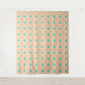 Seamless geometric pattern with teal pentagons wandkleed (Voorkant)