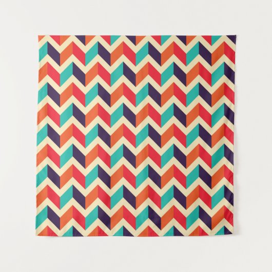 Seamless geometric pattern with zigzags background wandkleed (Voorkant)
