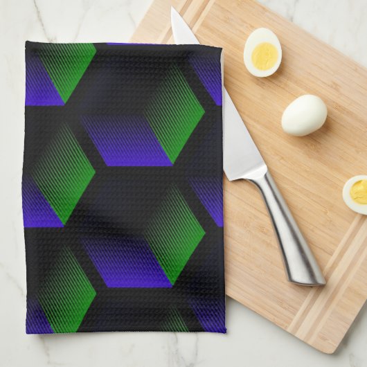 seamless geometrical square theedoek (Quarter Fold)