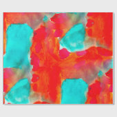 Seamless giraffe, blue, watercolor artist cadeaupapier (Vlak)