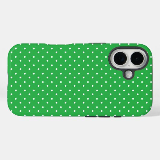 Seamless green background polka dot pattern Case-Mate iPhone case (Achterkant (horizontaal))