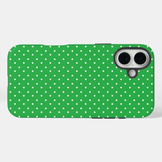 Seamless green background polka dot pattern Case-Mate iPhone case (Achterkant (horizontaal))
