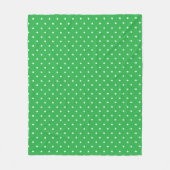Seamless green background polka dot pattern fleece deken (Voorkant)