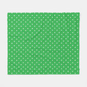 Seamless green background polka dot pattern fleece deken (Voorkant (Horizontaal))