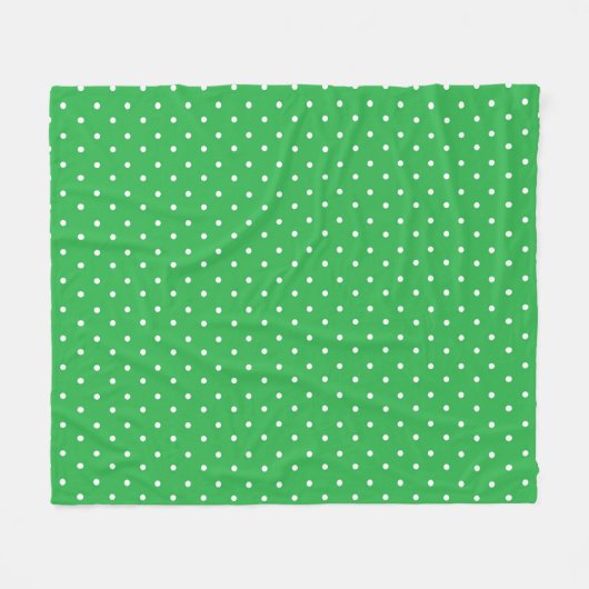 Seamless green background polka dot pattern fleece deken (Voorkant (Horizontaal))