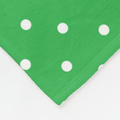 Seamless green background polka dot pattern fleece deken (Hoek)