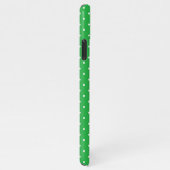 Seamless green background polka dot pattern iPhone hoesje (Rechterkant)