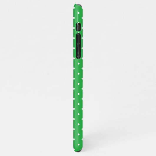 Seamless green background polka dot pattern iPhone hoesje (Linkerkant)
