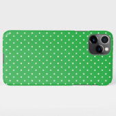 Seamless green background polka dot pattern iPhone hoesje (Achterkant horizontaal)