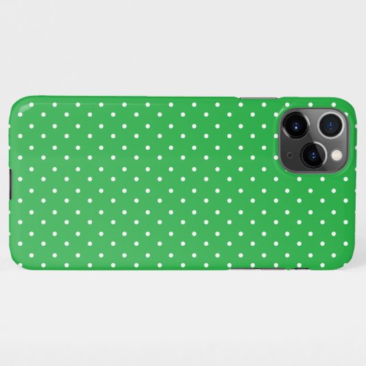 Seamless green background polka dot pattern iPhone hoesje (Achterkant horizontaal)