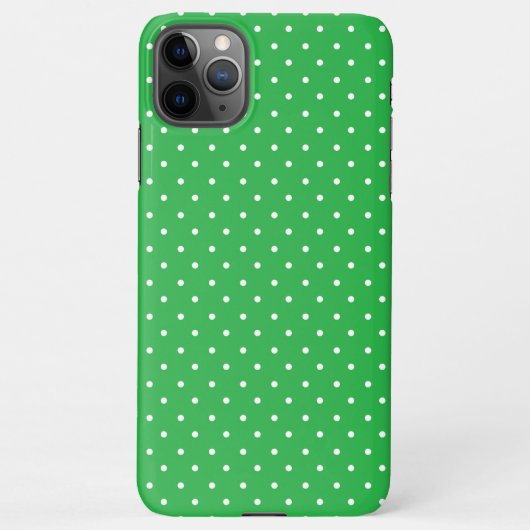 Seamless green background polka dot pattern iPhone hoesje (Achterkant)