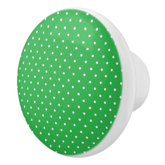 Seamless green background polka dot pattern keramische knop (Rechts)