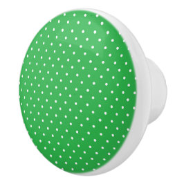 Seamless green background polka dot pattern keramische knop