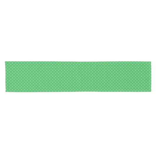 Seamless green background polka dot pattern korte tafelloper (Horizontaal)