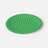 Seamless green background polka dot pattern papieren bordje (Gekanteld)