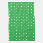 Seamless green background polka dot pattern theedoek (Verticaal)