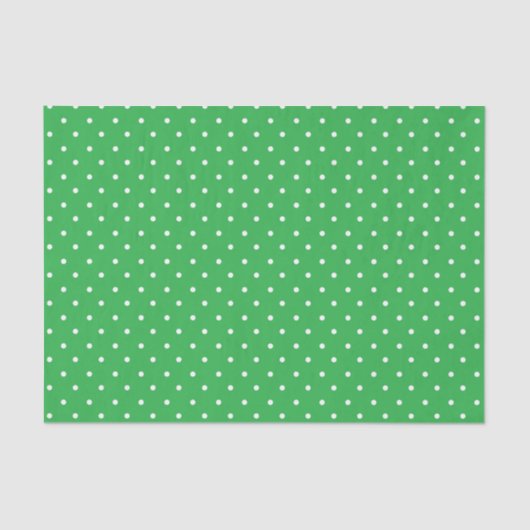 Seamless green background polka dot pattern tissuepapier (Voorkant)